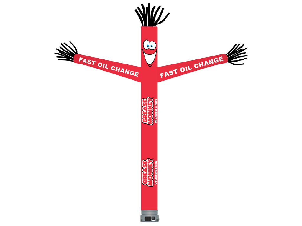18' FullSpeed Automotive Grease Monkey Red Fast Oil Change Tube Dancer Fabric Only (with face & arms)
