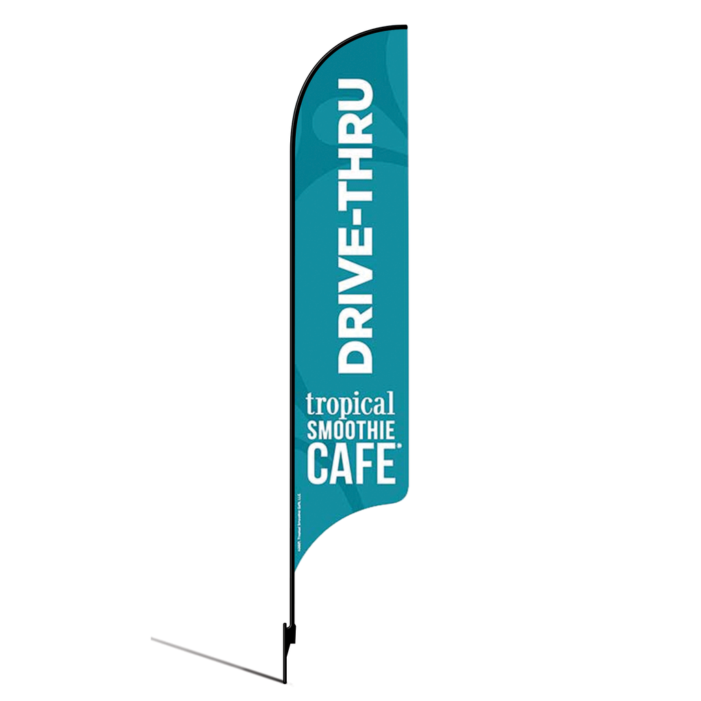 Kit for 15' Tropical Smoothie Cafe Teal Drive Thru AdverSail