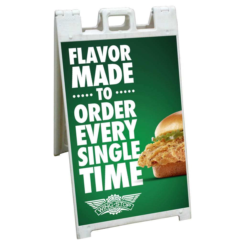 24"x36" Wingstop Flavor Made to Order Coroplast A-frame Insert Only (2023 art)