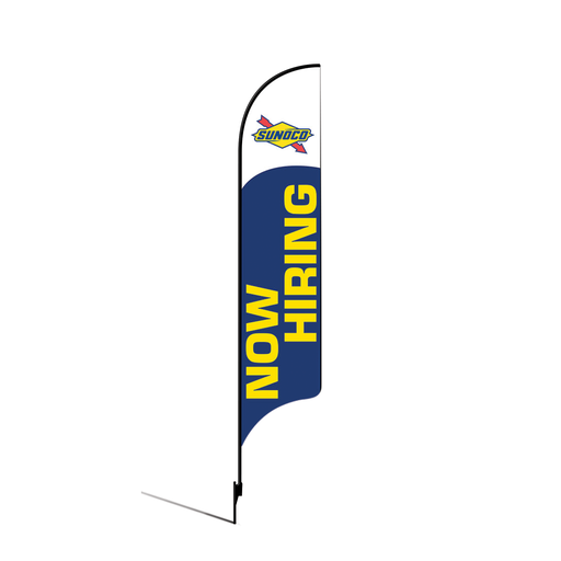[None] 15' Sunoco Blue Now Hiring AdverSail Flag Kit